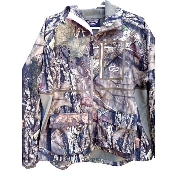 Yukon Gear Womens Camo Zip Up Hunting Jacket Fleece Water Resistant Size XL - Picture 1 of 16